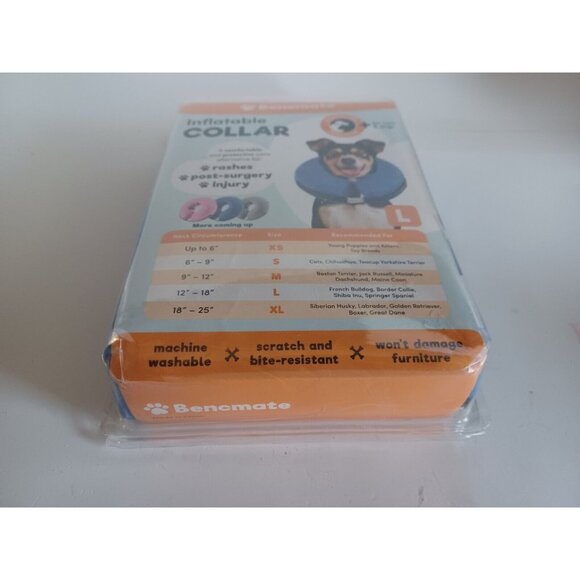 Bencmate Inflatable Collar Blue for Dogs & Cats Soft Pet Recover L - Picture 13 of 15